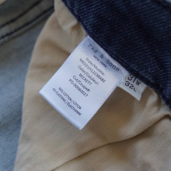 Rag & Bone Men's Jeans Fit 2 - Beckett Wash 31W/32L - Picture 9 of 14